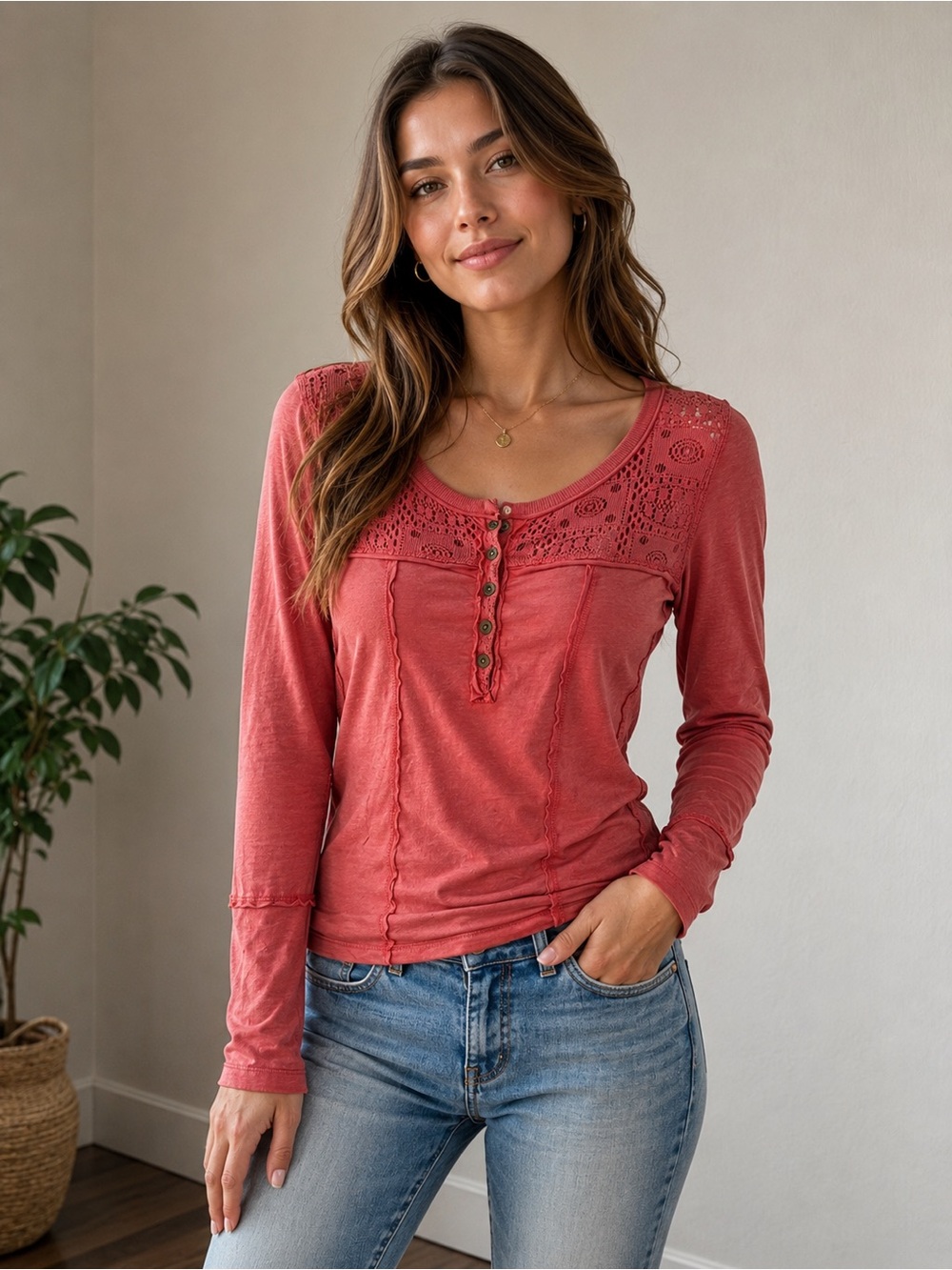 Free People Long Sleeve Top